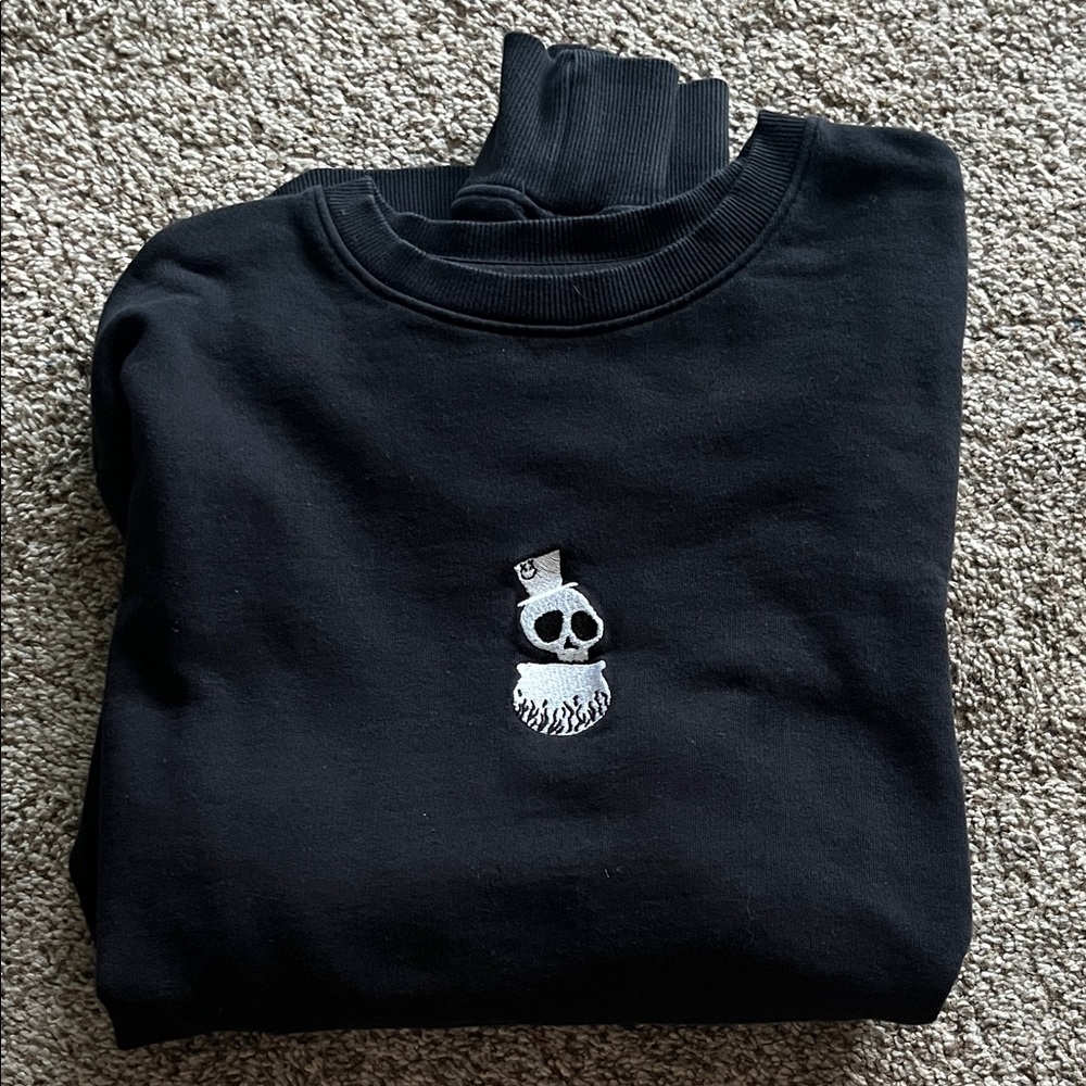 Louis Tomlinson Lyric Drop 2 Embroidered Black Sweater